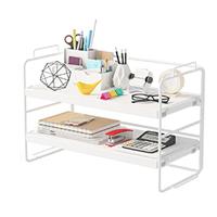 Lacusmall Book Shelf, Bookshelf Storage Unit 2 Tier Desk She
