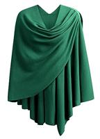 PULI Womens Cross Front Shawl Wraps Elegant ponchos Finely Draped Knitted Cape Cardigan For Evening dress Wedding Shawls