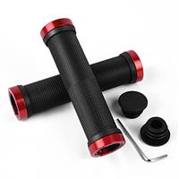 URAQT Bike Handlebar Grips, Soft Anti-slip Rubber Bicycle Handle Grip, Standard Bike Grips MTB Grips with Double Lock for Scooter Urban Bike Tricycle Wheel Chair MTB BMX Foldable Bicycle