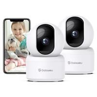 GALAYOU 2K WiFi Pet Camera, Home Security Camera Indoor for Dog, Cat, Baby Monitor Camera, 360 Wireless, Motion Tracking, Night Vision, 2-Way Audio, Works with Alexa&Google Home G2