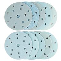 FASTPLUS 100Pcs Sanding Discs,40 60 80 120 180 240 320 400 600 800 grits for Random Orbital Sander(Blue)