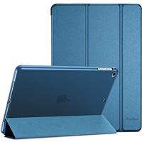 ProCase Smart Case for iPad 9.7/iPad 6th/5th Gen, iPad Air 2/iPad Air 1(Model: A1893 A1954 A1822 A1823 A1566 A1567 A1474 A1475 A1476) Slim Soft TPU Cover Folio Case with Translucent Back -Darkblue