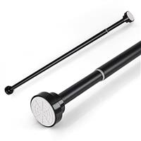 Stainless Steel Extendable Shower Curtain Pole 115-210cm Tension Rods for Curtains Telescopic Curtain Poles No Drilling Adjustable Shower Curtain Rail for Kitchen Cupboard Closet Bathroom Window