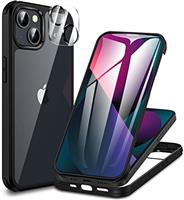 CENHUFO Compatible with iPhone 13/15/15 Pro/15 Pro Max Case Built-in Glass Screen Protector with Camera Lens Protector