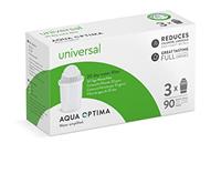 Aqua Optima Liscia Water Filter Jug & 3 x 30 Day Evolve+ Filter Cartridges, 2.5 Litre Capacity, for Reduction of Microplastics, Chlorine