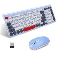 LeadsaiL KF29 Wireless Keyboard and Mouse Set, Wireless USB Mouse and Compact Computer Keyboards Combo, QWERTY UK Layout for HP/Lenovo Laptop and Mac-Grey