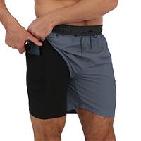 Arcweg Men's Swim Trunks Mens Swimming Shorts with Compression Liner Quick Dry Stretchy 2 in 1 Board Shorts with Zipper Pockets
