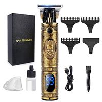 Beard Trimmer Men,Hair Clippers Men Cordless with LED Grooming Kit,Precision T-Blade Professional Trimmer,USB Rechargeable Battery Clipper Edging Stylist,Mens Gift for Hair Cutting or Beard Trimming