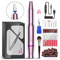 Xoali Electric Nail Files 25000RPM, Professional Nail Drill 12 in 1, Speed-Adjustable Efile Kit with Ceramic Bit for Nail Drill, Manicure and Pedicure Tools for Nail Art DIY, Home or Salon Use