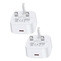 USB C Plug, Nestling 2-Pack 20W USB C Fast Charger Plug Type C PD Power Delivery Wall Adapter, Fast Charger for iPhone 15/15 Mini/15 Pro/14 /14Pro/13/13Pro, Galaxy, Pixel 4/3, iPad/iPad mini etc.