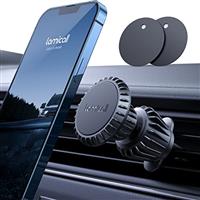 Lamicall Magnetic Car Phone Holder Vent 2024 Upgrade 6X N52 Strong Magnets, Universal Mobile Phone Mount Hook, 360 Rotating Air Vent Cradle for iPhone, Samsung, Huawei, All Smartphones & Tablets