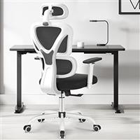 KERDOM Office Chair Ergonomic Desk Chair, office chairs for home Office With Adjustable Headrest and 3D Armrest - 130 Rocking Mesh Computer Chair