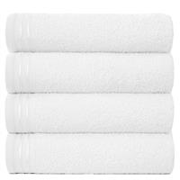 GC GAVENO CAVAILIA Large Towels Bath Sheet - Highly Absorbent Egyptian Cotton Towel Set - 4 Pack Extra Soft Large Bath Towel White - Quick Dry Bath Sheets - 450 GSM Washable Towels, 75X135 Cm
