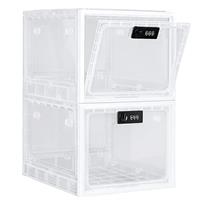 Gemaxvoled Lockable Medicine Box, Medicine Storage Box, Premium Material Lockable Storage Bin Organiser Box for Fridge Food/Snacks/Phone/Tablet Jail/Home Safety