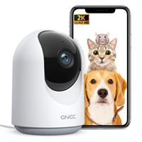 GNCC 2K WiFi Security Camera Indoor, Pet Camera, Dog Camera, 360 Home Camera , Motion/Sound Detection, 2-Way Audio, Real-Time Alert, SD&Cloud Storage, Works with Alexa, P1Pro