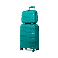Kono Hard Case, Lightweight and Durable PC Suitcase Trolley with 4 Swivel Wheels