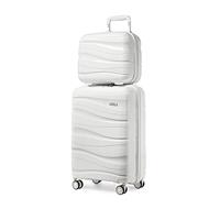 Kono Hard Case, Lightweight and Durable PC Suitcase Trolley with 4 Swivel Wheels