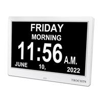 TROCOTN Digital Day Clock - Large Display Alarm Wall Clock