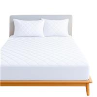Oxford Homeware Quilted Mattress Protector Fitted Extra Deep 30 CM Anti Allergy Breathable Microfiber Mattress Cover with Elastic Corner Straps