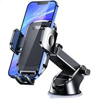 Blukar Car Phone Holder, Adjustable Car Phone Mount Cradle 360 Rotation - Upgraded Strong Sticky Gel Pad-One Button Release for up to 6.7'' Phones