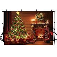 MEHOFOND 7x5ft Christmas Backgdrop Christmas Tree with Glitt