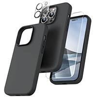 TOCOL 5 in 1 for iPhone 12 Case/iPhone 12 Pro Case 6.1", with 2 Pack Screen Protector + 2 Pack Camera Lens Protector, Silicone Slim Shockproof Cover [Anti-Scratch] [Drop Protection], Gray