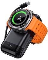 LeChive Portable Charger for Samsung Watch 7, 6000mAh Magnetic Travel Charger With Built-in Cable, Compatible With Galaxy Watch Ultra/7/6/5/4/Active 2 and Phone