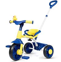 KRIDDO 2 in 1 Kids Tricycles Age 18 Month to 3 Years, EVA Wheels Upgraded, Gift Toddler Tricycle, Trikes for Toddlers 2 to 3 Year Old with Push Handle and Duck Bell
