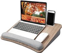 HUANUO Laptop Trays - Portable Lap Desk with Pillow Cushion, Fits up to 15.6 inch Laptop, with Anti-Slip Strip & Storage Function for Home Office Students Use as Computer Laptop Stand, Book Tablet
