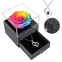 Womens Gifts for Her,Rainbow Preserved Flowers Rose Gifts for Mom,Romantic Gift for Her,Birthday Gift for Women Who Has Everything, for Wife,Valentines Gift,Womens Gifts for Christmas