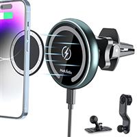 MAGJIEYX for Magsafe Car Mount, 15W Magnetic Wireless Car Charger Phone Holder with Fast Charging Auto Alignment for iPhone 16 15 14 13 12 MagSafe Case Work for Air Vent Dashboard Auto Accessories