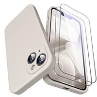 GOODVISH 3 IN 1 for iPhone 15/15 Pro/15 Pro Max/16/16 Pro/16 Pro Max/16e Case, Upgraded Camera Protection, 2X HD Screen Protector, Liquid Silicone Anti-Scratch Shockproof Anti-Fingerprint Phone Case