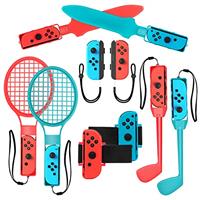 2025 Switch Sports Accessories Bundle for Nintendo Switch Games , 10-in-1 Family Party Pack Game Accessories Set Kit for Switch OLED Sports Games