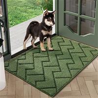 Biscpro Door Mat DoorMat Indoor Washable,Doormat Indoor Dirt Trapper Non-slip,Absorbent Inside Entrance Rug Mat for Entryway,Patio,Garden,Laundry Room,Pets