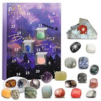 RAMXCION Crystal Advent Calendar 2024 for Kids,24 Days Crystals Minerals Fossils Advent Calendar Gemstone Christmas Countdown Calendar Enthusiasts Rock Collection Girls Boys Women Men