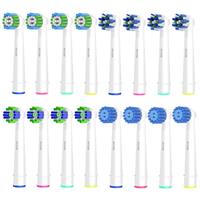 Oral B Compatible Toothbrush Heads, Pack of 4 Precision Clean, 4 Cross Clean, 4 3D Whitening Clean and 4 Sensitive Clean. 16 Count Replacement Brush Heads for Most Braun Oral B Electric Toothbrush.