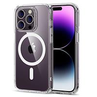 ESR Classic Hybrid Magnetic Case with HaloLock, Compatible with iPhone 14 Pro Case, Compatible with MagSafe, Shockproof Military-Grade Protection, Scratch-Resistant Back, Frosted Black