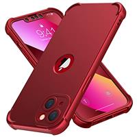 ORETECH Compatible with iPhone 13 Case, iPhone 13 Phone Case, [2 x Tempered Glass Screen Protector]3 in 1 Heavy Duty Protection Silm Hard PC Silicone Rubber Bumper Cover Case for iPhone 13 Case Cover