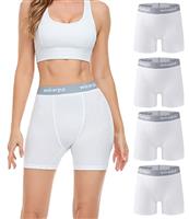 wirarpa Women's Boxer Briefs 5.5" Inseam Slip Shorts Anti Chafing Boyshort Panties for Under Dresses Leggings 4 Pack