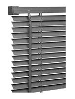 PVC Plain & Wood grain effect window Blind - Easy fit child safe - 25mm Slats - Trimmable Blinds Home offices - Open/Close control wand windows shutter