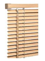 PVC Plain & Wood grain effect window Blind - Easy fit child safe - 25mm Slats - Trimmable Blinds Home offices - Open/Close control wand windows shutter