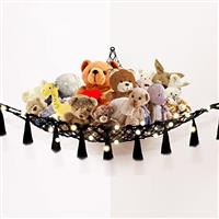 Toy Hammock for Stuffed Animals Teddy Hammock Macrame Boho Teddy Bear Storage Hammock Plush Toy Storage Net Soft Toy Net Hammock for Teddies Corner Hanging Toy Storage Holder for Kids Room