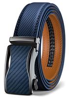 KEMISANT Mens Ratchet Belt, Leather Adjustable Slide Belt For Mens Dress Casual Pant 1 3/8,Size Adjustable