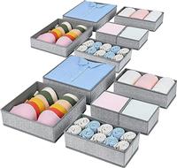 DIMJ Fabric Drawer Organiser Drawer Dividers Wardrobe Storage Organiser Underwear Organisers clothes