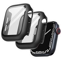 JETech Case with Screen Protector for Apple Watch, Overall Protective Cover, Built-in Tempered Glass Film High Sensitivity, 2 Pack