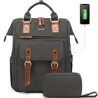 LOVEVOOK Laptop Backpack Women 15.6/17inch, School Bag, Backpack Womens For College University Travel Work With Electronics Organizer Bag, Water-resistant Rucksack Bags With USB Charging Port