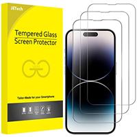 JETech Full Coverage Screen Protector for iPhone 14 Pro Max 6.7-Inch, 9H Tempered Glass Film Case-Friendly, HD Clear, 3-Pack