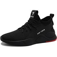 Black Safety Shoes Mens Safety Trainers Womens Steel Toe Cap Trainers Work Boots Lightweight Breathable Industrial Sneakers