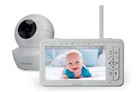 Babysense 720p 5" HD Baby Monitor, Video Baby Monitor with Camera and Audio, Remote Pan and Tilt, Adjustable Night Light, Long Range, Two-Way Audio, 4x Zoom, Night Vision, 4000mAh Battery