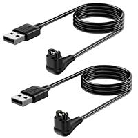 MENEEA 2 Pack 3.3FT/1m Charging Cable Charger for Garmin Fenix 7 7S 7X 6 6S 6X 5 5S, Forerunner 245 945, Instinct 2S, Vivoactive 4 4S 3, Vivosmart 5, Upgraded Horizontal Cord Watch